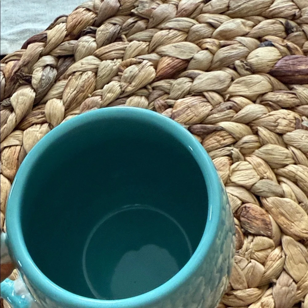 West Elm Mermaid Mug Blue Turquoise 15 Oz Whimsical Nautical Sailor Coffee Mug